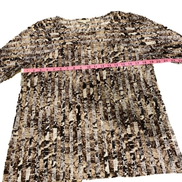 Women's Dana Buchman Top Stretchy 3/4 Sleeves Size Medium - Picture 4 of 5